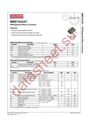 MMBT2222AT datasheet  